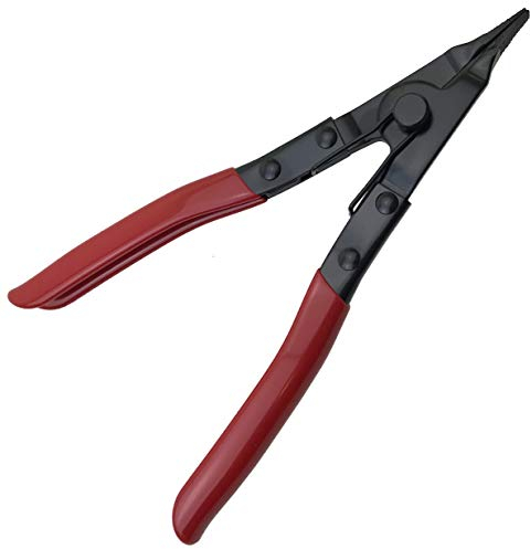 Montagezange/Sprengringzange Seegeringzange für Wellen-Ringe mit flachen enden (Sicherungsring-Zange mit karierter Spitze für Außensicherung z.B. an Antriebswelle)