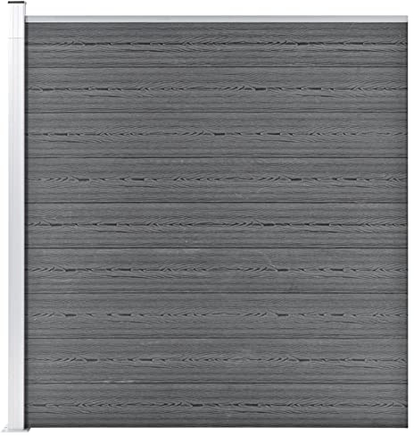 Yumeng Gartenzaun, Sichtschutzzaun, Sichtschutz Zaun, Dichtzaun, Gartenzäune, Gartensichtschutz, Zäune Für Garten, WPC 175x186 cm Grau