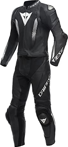 DAINESE Laguna Seca 5 Tuta in pelle da moto traforata a 2 pezzi, nero/bianco, 52