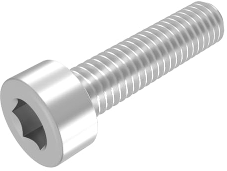 SECCARO Tornillo cilíndrico M10 x 40 mm, acero inoxidable V2A, VA A2, DIN 912/ISO 4762, hexágono interior, rosca completa, 20 unidades