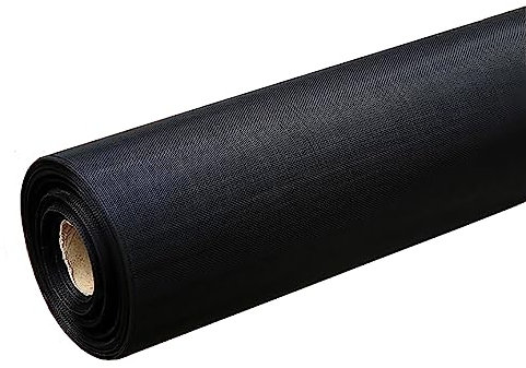 Maille Moustiquaire Fenetre 1.5x6m, Filet Protection Anti Mouche Toile en Tissu moustiquaire, pour Porte et Fenetre. - Noir