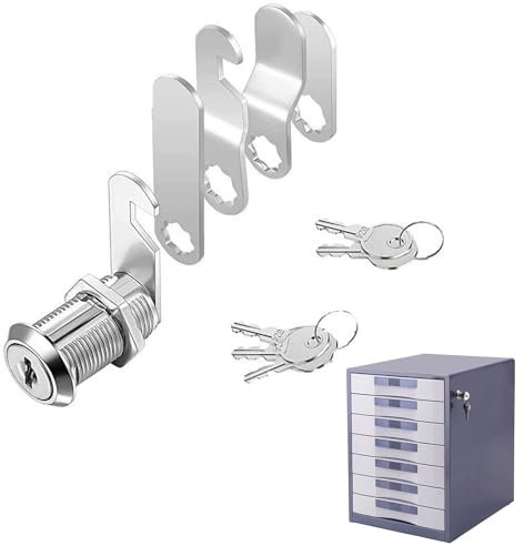 Serrure Boite aux Lettre 16 mm,Verrou de Sécurité Serrure Boite aux Lettres,avec 5 Plaques de Serrure Différentes et 5 Clés,pour Barillet Boîte aux Lettres,Casier,Boîte à Outils