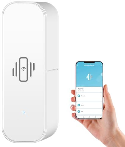 Smart Vibrationssensor, WiFi Smart Bewegungssensor mit Erinnerungsfunktion, Einstellbare Empfindlichkeit Echtzeit-Fernüberwachung Briefkasten Sensor für Tuya APP Bewegungsvibrationssensor (1pc)