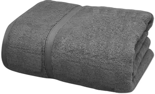 WovenWonder Stor badhandduk 100 % egyptisk bomull (70 x 120 cm – 800 GSM) mycket absorberande extra mjuka och snabbtorkande handdukar för gym, spa, hotell och daglig användning (kolgrå, badhandduk)