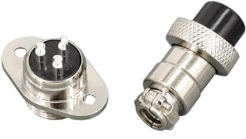 EJPPDHCO 1 PCS Aviation Socket Plug GX16-2/3/4/5/6/7/8/9/10P 16MM Rhombus Flange Seat DF16 Series Aviation Column Connector(SOCKET_GX16 8P)