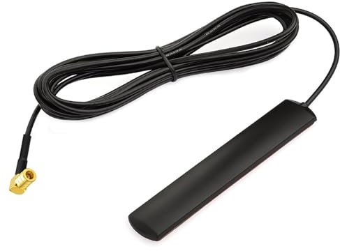 Antenna Autoradio SMB DAB+ per Auto, Antenna digitale per Pioneer Kenwood DAB Combinata, Parabrezza Patch per Radio Digitale JVC Clarion Sintonizzatore FM AM Sintonizzatore Universale, 3 Metri