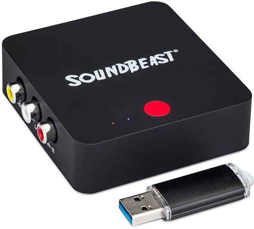 SoundBeast Video to Digital Converter - Record Video & Audio from VCR, VHS Tapes, AV, RCA, Hi8, Camcorder, DVD, Gaming Systems - Saves to USB Flash Drive [Requires Working VCR/Camcorder & Tapes]