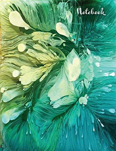 Notebook: 150 page College Rule Notebook Resin Art green