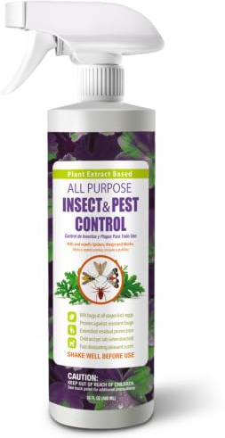 EcoVenger by EcoRaider All Purpose Insect Control 16 OZ, Fleas, Fruit Flies, Gnats, Moths, Roaches, Spiders,Roaches. Fast Kill, Lasting Prevention, Kill Eggs, Plant Extract Based & Non-Toxic