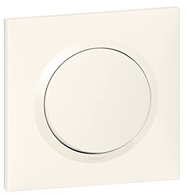 LEGRAND | Interrupteur Va-Et-Vient, Dooxie, Livré Avec Plaque Carrée Blanche, Connexion Rapide Sans Outil, Fixation À Griffes Pour Rénovation