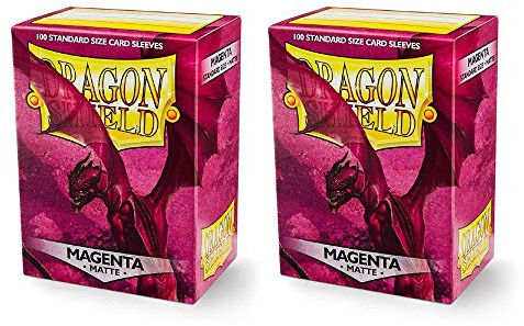 Unknown Dragon Shield Mat, Magenta Card Films, Card Sleeves - for Trading Cards such as Pokemon Magic - Standard Size