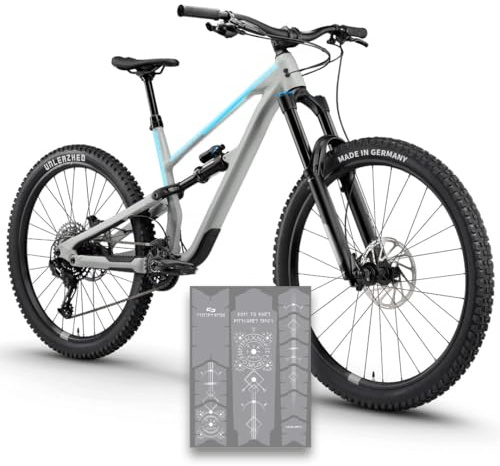 unleazhed Bike Protection BP01 S Frame Runes of Shred White MATT|Rahmenschutzfolie für Mountainbikes | Made in Germany | 10 -teiliges Rahmenschutz-Set | extrem reißfest