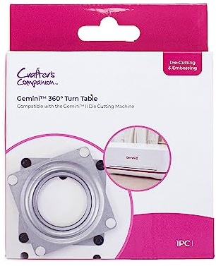Crafter's Companion GEMII-ACC-360 Gemini II Accessories-360° Turn Table-Craft from Any Angle, Silver, 14cm x 11cm x 2cm