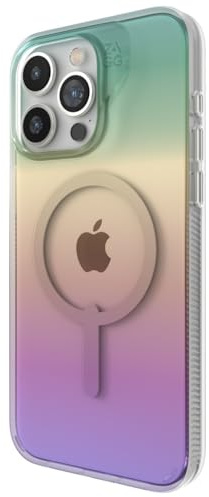 ZAGG Milan Snap, Graphen-verstärkte Hülle für iPhone 15 Pro [6.1-Inch], MagSafe kompatibel, kein Vergilben, stossfeste Abdeckung für die Rückseite (Irisierend)