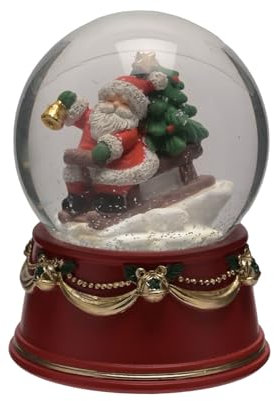 Christmas 60mm Snow Globe Waterball Decoration - Santa on Sleigh