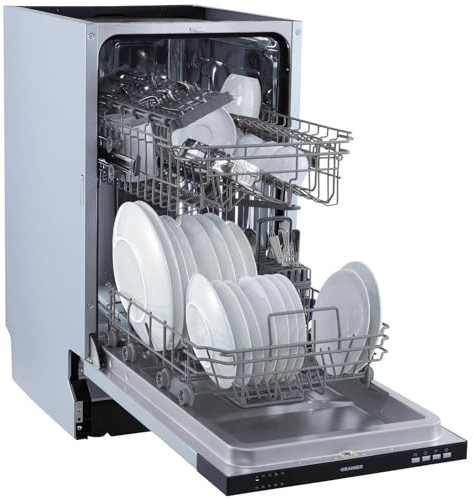 Oranier Einbau Spülautomat 45 cm - vollintegrierbare Spülmaschine mit Besteckablage - 4 Programme - Geschirrspülmaschine für 10 Gedecke - GSV345