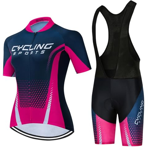 Conjunto Ropa Ciclismo Mujer Verano Traje Ciclista Bici MTB Manga Corta