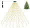 Weihnachtsbeleuchtung für Christbaum mit Ring,3m 16 Girlande 400 LEDs Baumvorhang,Weihnachtsbaum Lichterkette für 120cm bis 350cm Weihnachtsbaum dekoration Garten Heim Party, Warmweiß