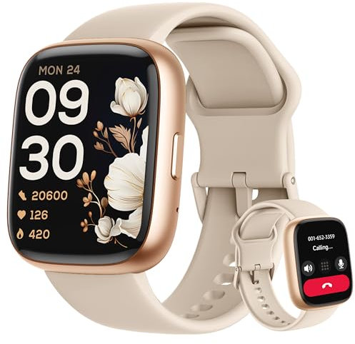 Smart Watch, Alexa Built-in, Answer/Make Calls 44mm Smartwatch Women Men, 1.83'' Sports Watch IP68 Waterproof, Heart Rate SpO2 Sleep Stress Monitor, Step Counter Watch for Android & iOS Phone