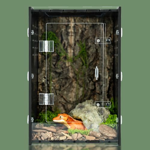 Maiyuolg Reptile Tank 8x8x12 PVC Terrarium Enclosure for Crested Gecko, Lizard, Tarantula & Small Reptiles and Invertebrates