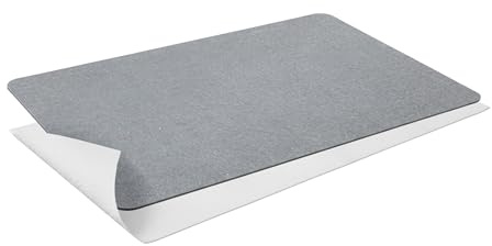 Tapis de Bain Relaxdays en Pierre de diatomée, 50 x 70 cm, Absorbant, séchage Rapide, antidérapant, Gris