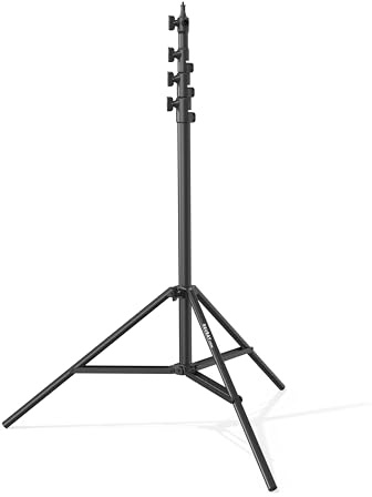 RAUBAY 3 m robust lampstand, air suspension, Black, LT30-RB