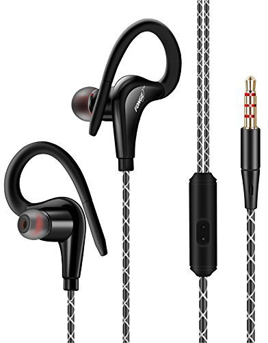 TheTransporter - Over Ear Headphones IN-EAR Earphones Earbud For Gym Jogging Sports Compatible For Samsung S6 S5 Note 4 iPhone iPod Touch 5th iPad 3 4 Air