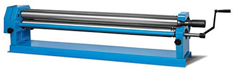 EBERTH Cintreuse Manuelle pour Tôles Jusqu'à 1300 mm, Plieuse avec Trois Rouleaux en Acier de Haute Qualité, Rouleau Supérieur Pivotant et Manivelle Facile à Utiliser, Cintreuse à Trois Rouleaux