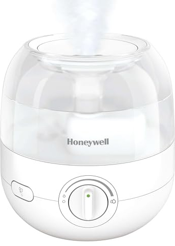 Honeywell Mini Cool Mist humidifier, Easy to Fill and Clean, humidifier for small Bedroom, Kids Rooms, or office. Ultra Quiet Operation and Auto Shut-Off - White, HUL525W