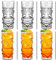 INFTYLE Clear Tiki Glasses Set of 6-14 oz Modern Bar Tiki Cocktail Glasses Perfect for Exotic Cocktails,Mai Tai, Hawaiian Style Cocktails, Tropical Island Drinksware Set (TKGlass-6)