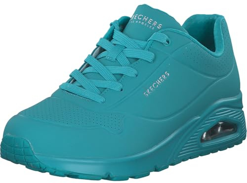 Skechers Damen on Air UNO Stand AUF Luft, Türkisfarbenes Durabuck-Mesh, 36 EU