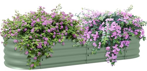 Outsunny Letto per Orto Rialzato Modulare 150x62x30cm, Cassone per Orto in Acciaio Galvanizzato con Fondo Aperto, Verde