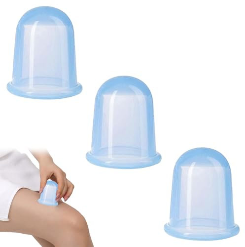 3 Stück Schröpfgläser Silikon,Schröpfen Silikon,Schröpfgläser Silikon Gesicht,Schröpfgläser Silikon Set,Silikon Schröpfköpfe,Geeignet Zur Linderung Von Gelenk- Und Muskelschmerzen