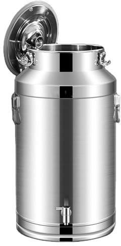 Barattolo per il trasporto del latte in acciaio inossidabile da 5 litri con rubinetto rubinetto secchio di tenuta per latticini Secchio per vino Barile di acqua Tote Brocca Contenitore liquido