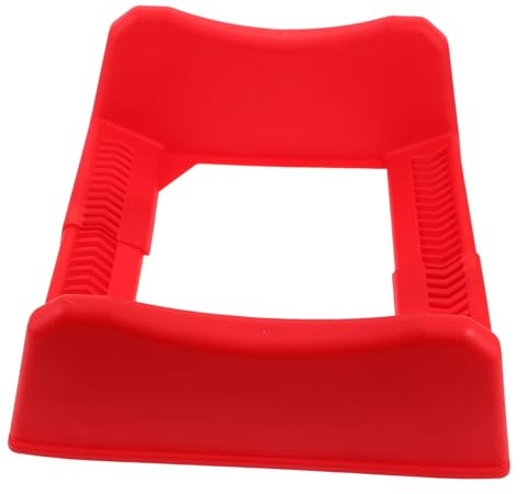 Luxshiny Présentoir De Pneus Réglable Robuste en Plastique Rouge Support De Roue Portable Multifonction pour Rangement De Garage à Domicile