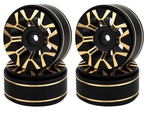 1.0 Brass Beadlock Hub For SCX24 AX24 For FCX24 1/24 1/18 Parts Parts | RC Car Upgrades Parts, brass rims with smooth roll and stud fix for stable crawling Modifications