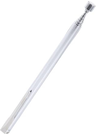 MAGT Tige Aimant Telescopique, Outil De Ramassage Aimanté Télescopique Portable Bâton Magnétique Extensible Magnétique Pick Up Rod Stick (Argent)