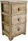 Dekoleidenschaft Kommode mit 3 Schubladen aus recyceltem Holz im Used Look, Schubladenschrank, Schubladenkommode, Nachtkommode, Nachtschrank, Flurkommode, Schränkchen