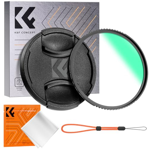 K&F CONCEPT UV Filter 77mm mit Objektivdeckel,Reinigungstuch,Schutzfilter mit 18 Schichten Nanobeschichtungen (Nano Klear)
