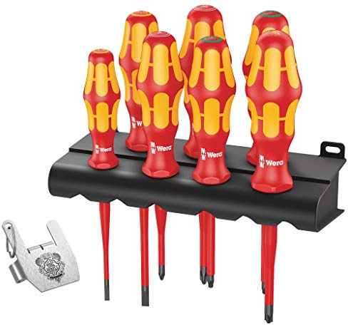 Wera Kraftform VDE/7 Heavy Metal 2 VDE Schraubendreher-Set 8teilig Kreuzschlitz Pozidriv, Kreuzschli