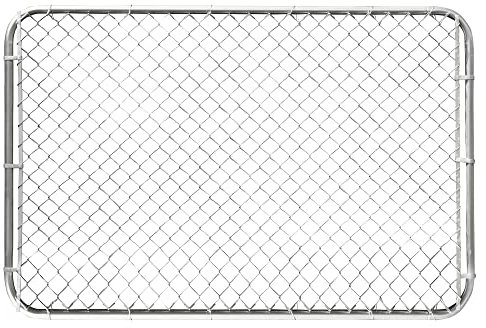 HITTITE Adjustable Chain Link Fence Gate Kit, Anti-Rust Outdoor Garden Fence Gate, Pedestrian Gate Walking Fence Gate for Residential,Outdoor, 26 -72 Wide x 4' High