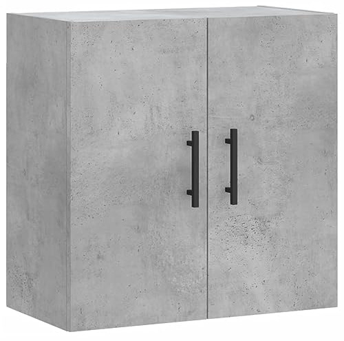 vidaXL Armoire Murale, Placard Suspendu avec Rangement, Meuble Flottant de Salon Salle de Séjour Intérieur, Moderne, Gris Béton Bois d'Ingénierie