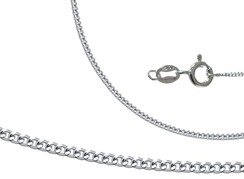 E47 jewellery Halskette Damen Silber 925 – Filigran Silberkette Damen Panzerkette – 1,2 mm dicke Kette – 45 cm, 50 cm, 55 cm lang – Zeitlose Geschenke für Frauen (55 cm)
