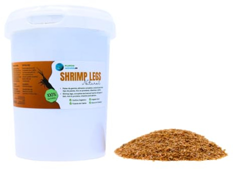 Shrimp Legs 500 ml, piccole zampe di gamberetto, cibo naturale per tutti i tipi di pesci tropicali, acqua calda e acqua fredda, cibo ricco di proteine, calcio ed elementi minerali.