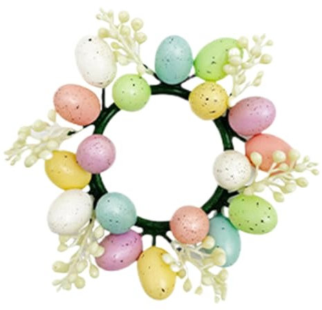 Anelli di candela artificiali - Corona di candele a colonna, opere d'arte Corona delle candele pasquali | Decorazione floreale pasquale per scrivania, candele, decorazioni da tavolo, parte