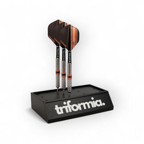 Triformia 3D-Printed Carbon Matt Dart Holder - Eco-Friendly Darts Accessories Organizer for 12 Darts - Premium Freestanding Darts Holder - Ideal Darts Gifts for Men, Home, Pub, Tournament