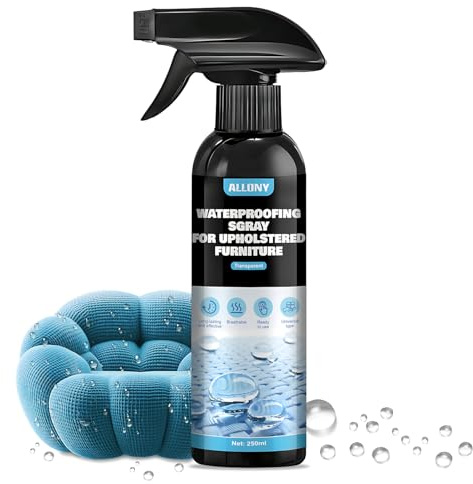 ALLONY Spray Imperméabilisant pour Meubles Rembourrés, Spray Imperméabilisant pour Tissus, spray pour Proteger de l'Eau, Canapés, Fauteuils, Coussins - 250ML