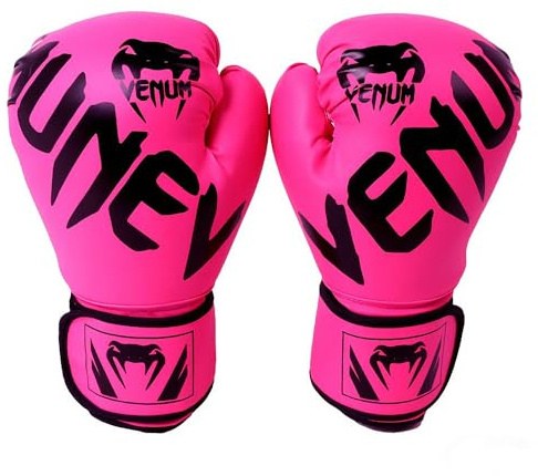 Kids Boxing Gloves, 6oz Youth Boxing Training Gloves, Training Sparring Glovess for Punching Bag, Kickboxings, Muay Thai, MMA, UFC, Gift, Leather, Age 6-15 Years Boys and Girls, Pink