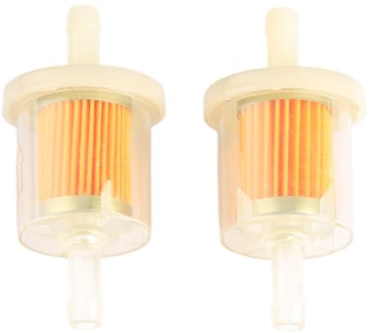 Hopzab 2PCS Inline Fuel Filter, 40 Micron Diesel Replacement Fuel Filter for Pipes, Compatible with Universal Motorcycle Scooter Lawnmower Generator