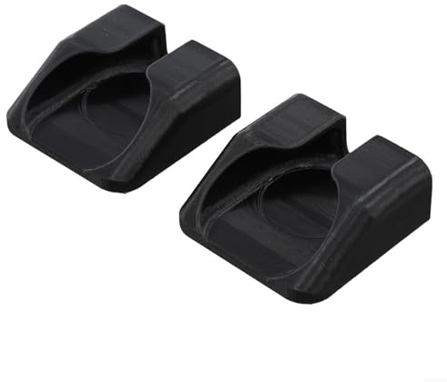 Oniissy Adaptadores de pedal de bicicleta sin clip para pedales, convertir en pedales planos, par de plástico con dentado antideslizante para borde y textura esmerilada, 60 x 60 x 23,5 mm, (negro)